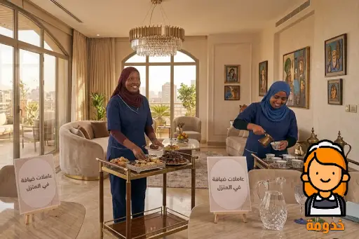 عاملات ضيافة في المنزل, عاملات ضيافة الرياض, عاملة ضيافة بالساعة بالمنزل